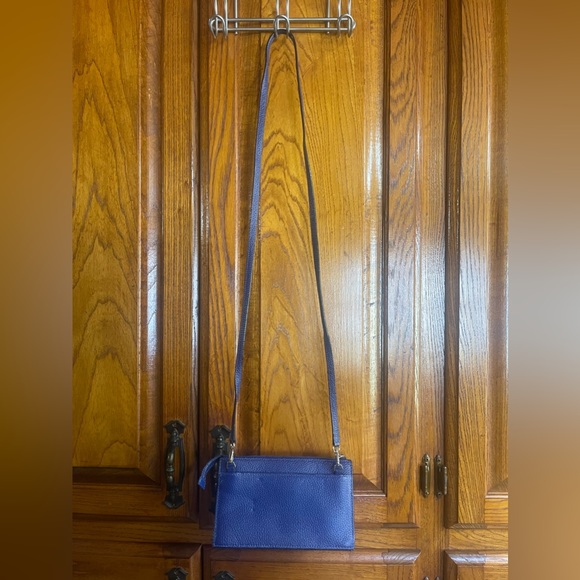 Kate Spade ♠️  blue with gold wallet/crossbody - Picture 6 of 6